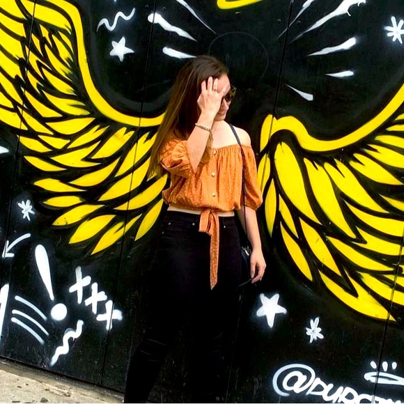 Primark feminine Off The Shoulder Cropped Top Size US 4 - Picture 3 of 7